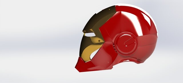 iron man helmet 2d structure